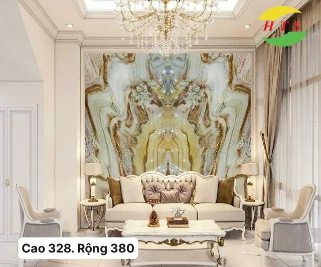 tranh đá onyx phòng khách